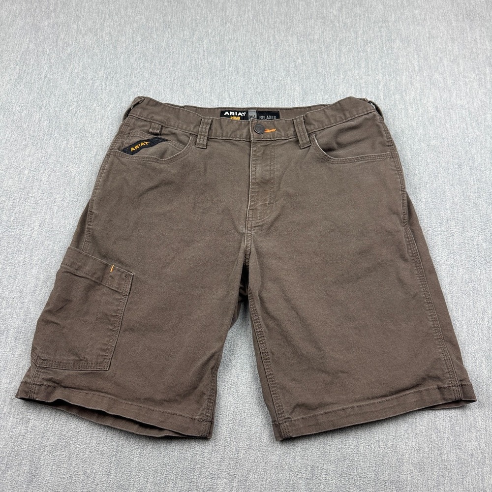 Ariat Rebar Shorts Mens 30 Brown Rebar M4 Relaxed Tough Cargo Work Dura Stretch